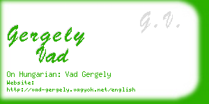 gergely vad business card